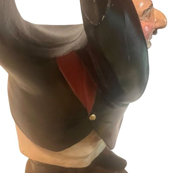 Signed 2003 Resin Wine Holder Sculpture Waiter Butler Style Bar Collectible - Picture 14 of 15